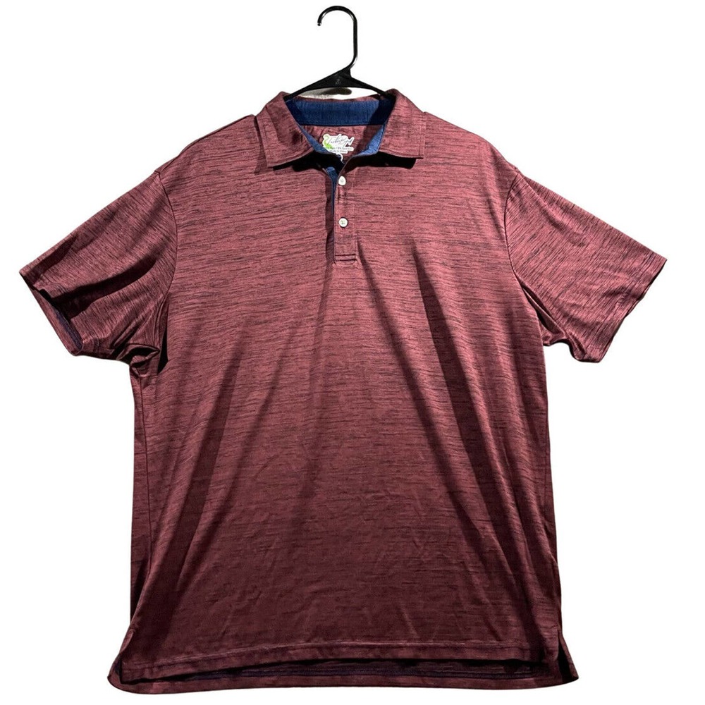 Tailor Byrd Shirt Adult Extra Large Red Performance Golf Polo Quick Dry SPF30